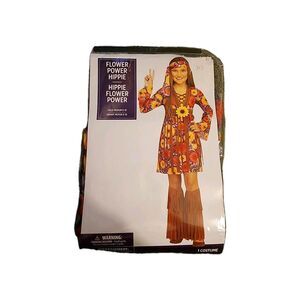 NWT Flower Child Hippy Cute Dress Costume Dress Size Child Medium (8-10) Hippie
